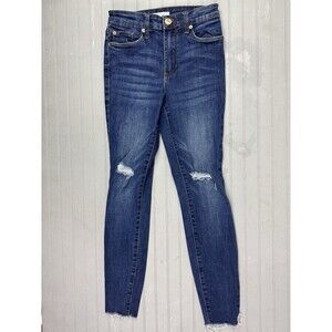 STS Blue Size 5 Womens Jeans Skinny Distress Raw Hem Ellie Hi Rise Dark Wash